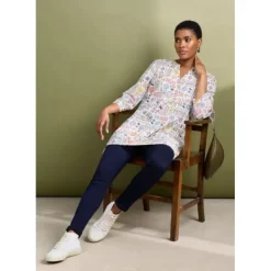 Aventurier Printed Tunic in GOTS-Certified Organic Cotton Voile