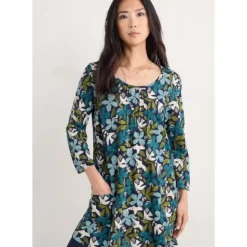 Busy Lizzy 3/4 Sleeve Slub Jersey Tunic