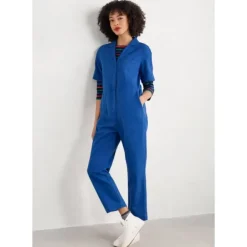 Clear Water Linen-Cotton Jumpsuit