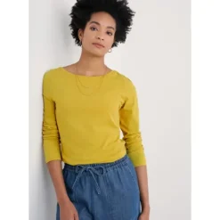 Easel Long Sleeve Top in GOTS-Certified Organic Cotton Jersey