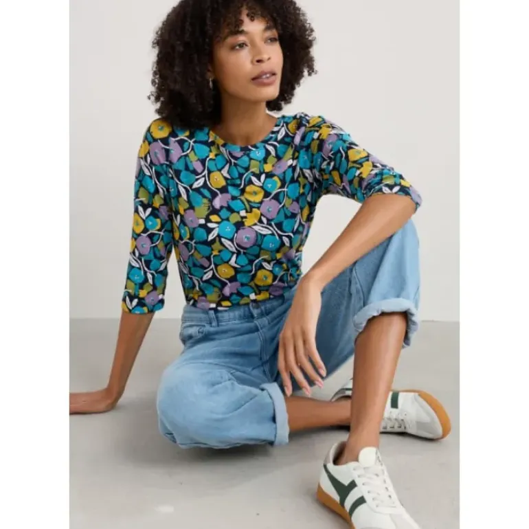 Easel 3/4 Sleeve Top in GOTS-Certified Organic Cotton Jersey