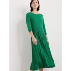 Folk Song Knitted Midi Dress