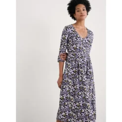 Helena Midi Dress in GOTS-Certified Organic Cotton Jersey