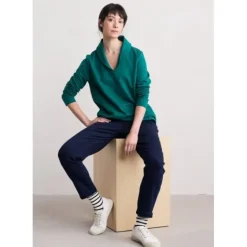 Knot Berry Shawl Neck Sweatshirt