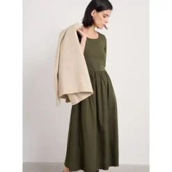 Madder Jersey Woven Mix Above-Ankle Dress