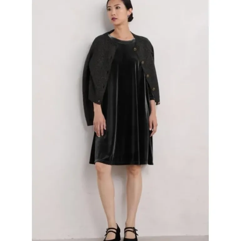 Mahonia Velvet Shift Dress