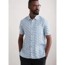 Men's Blue Heron Short Sleeve Shirt