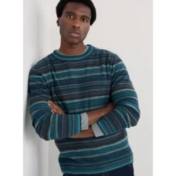 Men's Notebook Striped Jumper with Lambswool