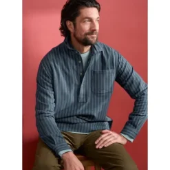 Men's Oliver Half Placket Shirt