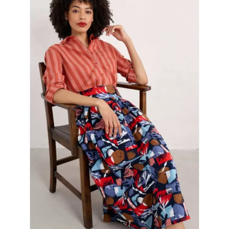 Mevagissey Midi Skirt in GOTS-Certified Organic Cotton