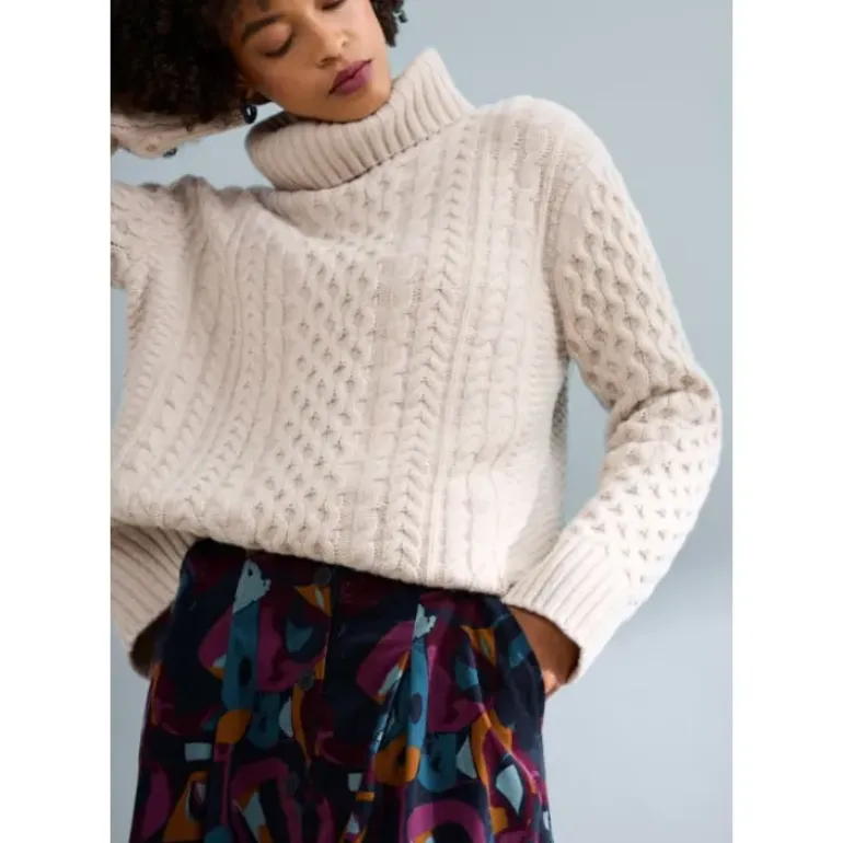 Pine Forest Cable Knit Merino Jumper