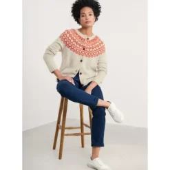Port Kinnis Fair Isle Cardigan With Merino
