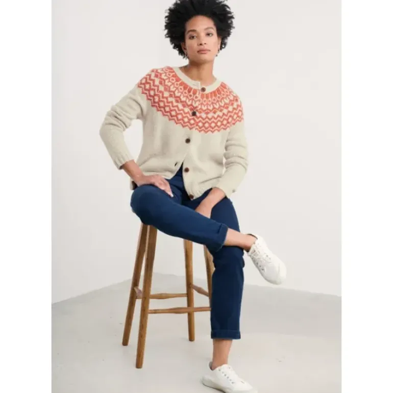 Port Kinnis Fair Isle Cardigan With Merino