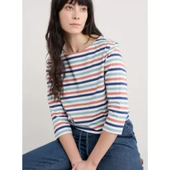 Sailor 3/4 Sleeve Top in GOTS-Certified Organic Cotton Jersey