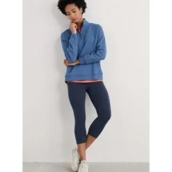 Sea Dance Cropped Leggings in GOTS-Certified Organic Cotton