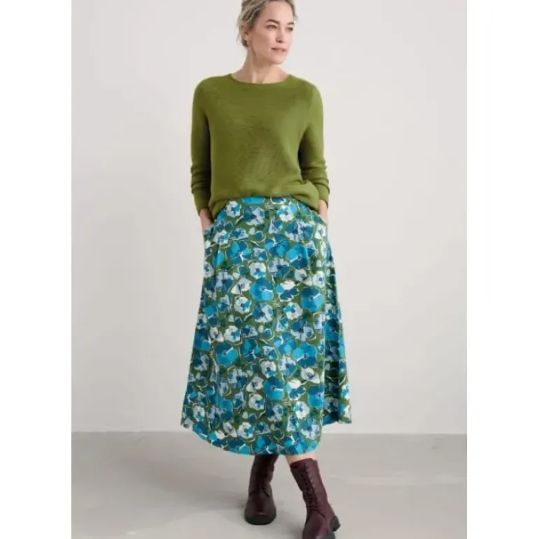 Swallow Hill Printed A-Line Skirt