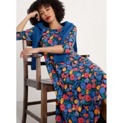 Veronica Midi Dress in GOTS-Certified Organic Cotton Jersey