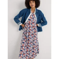 Veronica Short Sleeve Midi Dress in GOTS-Certified Organic Cotton