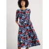 Wild Bouquet 3/4 Sleeve Midi Dress