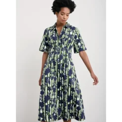 Wild Liquorice Shirt Dress in GOTS-Certified Organic Cotton