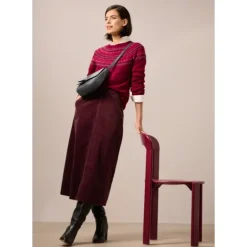 Window Wren Cord Midi Skirt